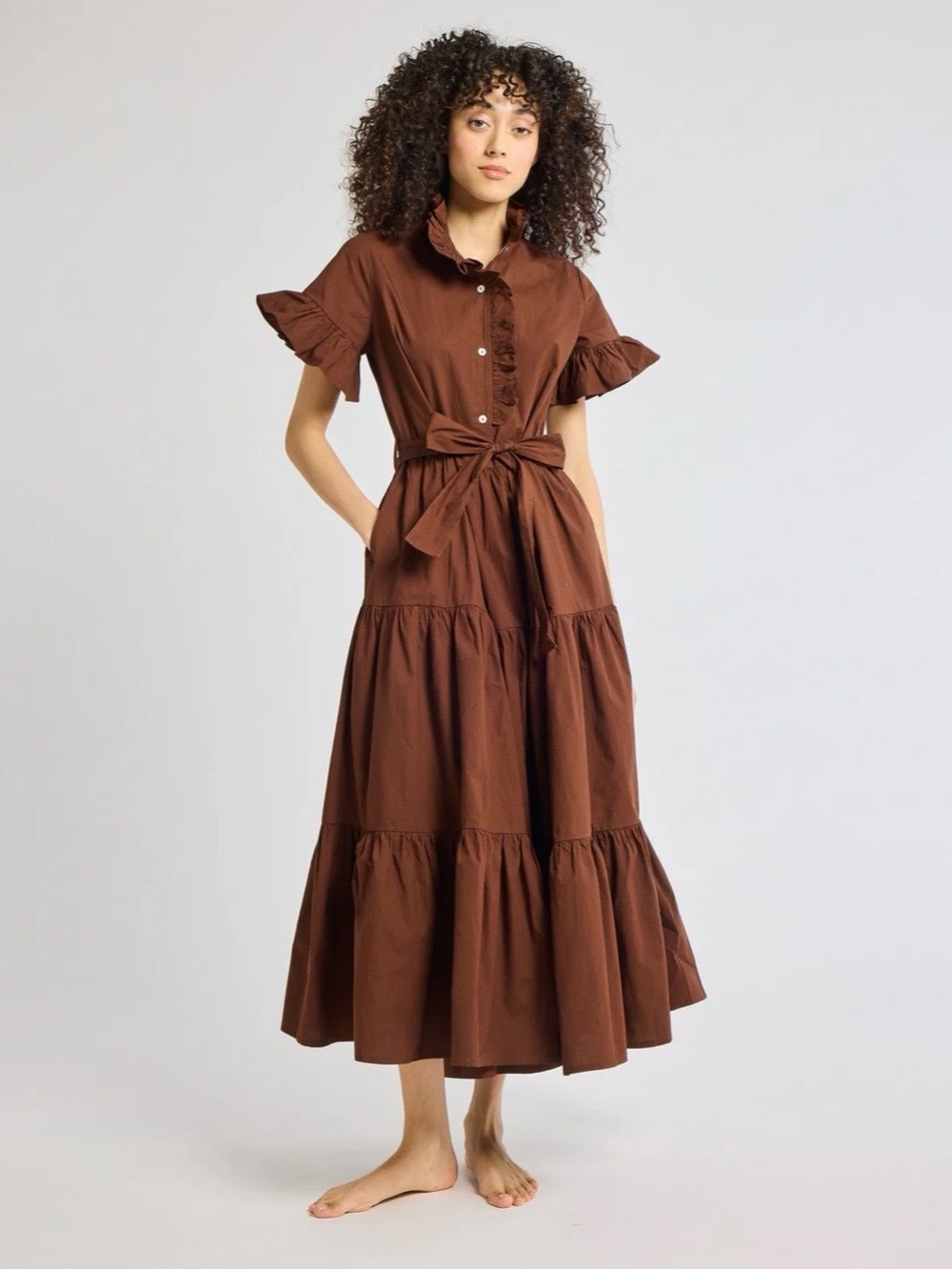 Mille Victoria dress in chocolate - Picture 4 of 13